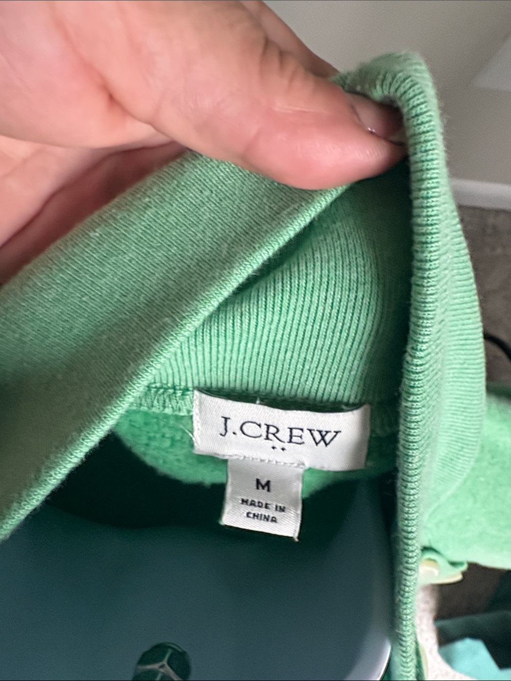 J. Crew Green Button-Shoulder Sweatshirt with Side Buttons Medium 🤩 - Picture 3 of 6